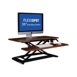 Flexispot AlcoveRiser 35" Adjustable Desk Riser, Mahogany (M7MN) -Office Supplies Shop sp104571592 sc7