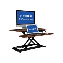 Flexispot AlcoveRiser 35" Adjustable Desk Riser, Mahogany (M7MN) -Office Supplies Shop sp104571593 sc7