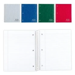 Xtreme National 1-Subject Stuffer Notebook, Inside Pocket, 8 7/8" X 11", College Ruled, 100 Sheets (RED31098)