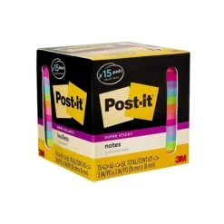 Post-it® Super Sticky Notes Cabinet Pack , 3" X 3", Assorted Colors, 45 Sheets/Pad, 15 Pads/Pack (654-15SSCP) 16 Post-it® Super Sticky Notes Cabinet Pack , 3" X 3", Assorted Colors, 45 Sheets/Pad, 15 Pads/Pack (654-15SSCP) -Office Supplies Shop sp112747775 sc7