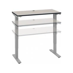 Bush Business Furniture Move 40 Series 28"-48'' Adjustable Standing Desk, White Spectrum/Cool Gray Metallic (M4S4830WPSK)