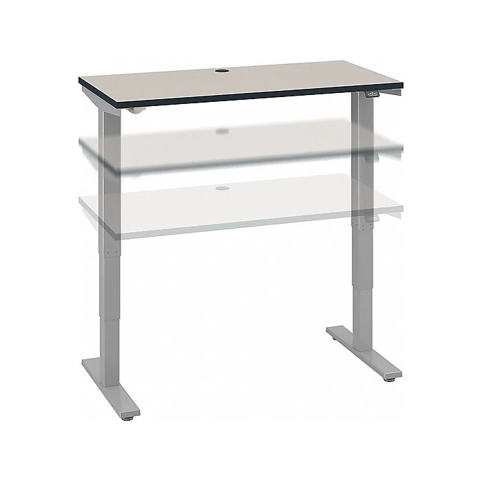 Bush Business Furniture Move 40 Series 28"-48'' Adjustable Standing Desk, White Spectrum/Cool Gray Metallic (M4S4830WPSK) 3 Bush Business Furniture Move 40 Series 28"-48'' Adjustable Standing Desk, White Spectrum/Cool Gray Metallic (M4S4830WPSK)