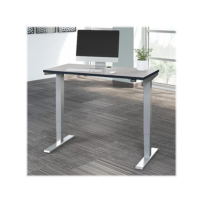 Bush Business Furniture Move 40 Series 28"-48'' Adjustable Standing Desk, White Spectrum/Cool Gray Metallic (M4S4830WPSK) 4 Bush Business Furniture Move 40 Series 28"-48'' Adjustable Standing Desk, White Spectrum/Cool Gray Metallic (M4S4830WPSK) - Image 2