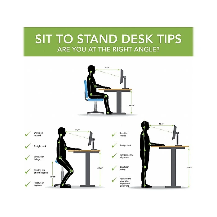 Bush Business Furniture Move 40 Series 28"-48'' Adjustable Standing Desk, White Spectrum/Cool Gray Metallic (M4S4830WPSK) 6 Bush Business Furniture Move 40 Series 28"-48'' Adjustable Standing Desk, White Spectrum/Cool Gray Metallic (M4S4830WPSK) - Image 4