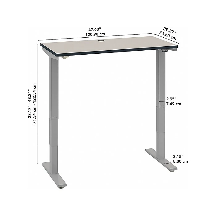 Bush Business Furniture Move 40 Series 28"-48'' Adjustable Standing Desk, White Spectrum/Cool Gray Metallic (M4S4830WPSK) 7 Bush Business Furniture Move 40 Series 28"-48'' Adjustable Standing Desk, White Spectrum/Cool Gray Metallic (M4S4830WPSK) - Image 5