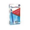 Paper Mate FlexGrip Elite Retractable Ballpoint Pen, Medium Point, Blue Ink, Dozen (85581)