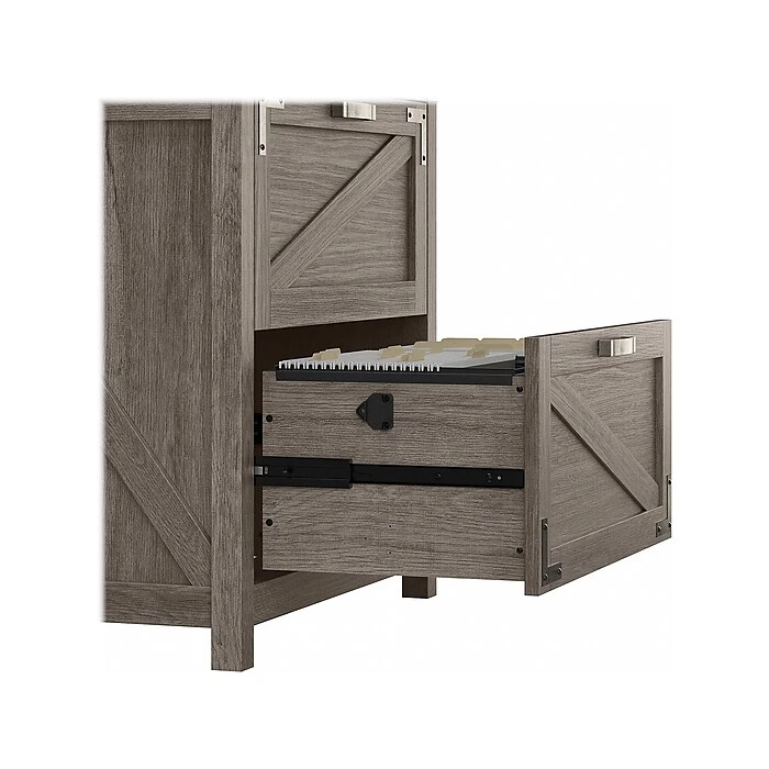 Kathy Ireland® Home By Bush Furniture 2-Drawer Lateral File Cabinet, Letter/Legal, Restored Gray, 29" (CGF129RTG-03) 8 Kathy Ireland® Home By Bush Furniture 2-Drawer Lateral File Cabinet, Letter/Legal, Restored Gray, 29" (CGF129RTG-03) - Image 6