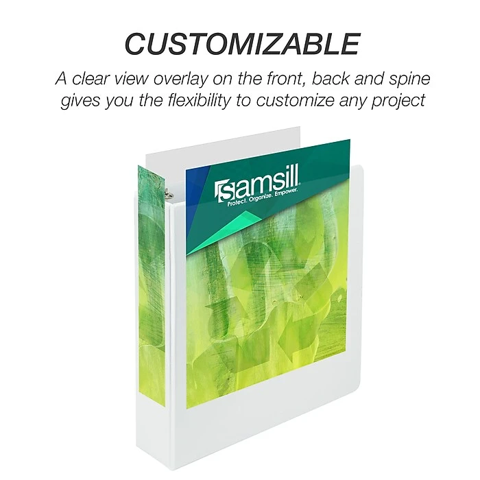 Samsill Earth’s Choice Biobased 3" 3-Ring View Binder, White (18987) 4 Samsill Earth’s Choice Biobased 3" 3-Ring View Binder, White (18987) - Image 2