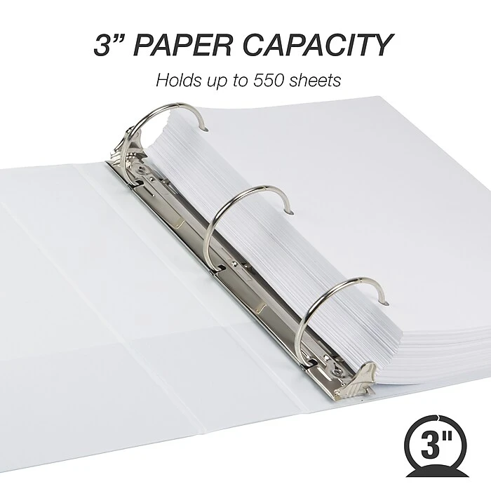Samsill Earth’s Choice Biobased 3" 3-Ring View Binder, White (18987) 5 Samsill Earth’s Choice Biobased 3" 3-Ring View Binder, White (18987) - Image 3