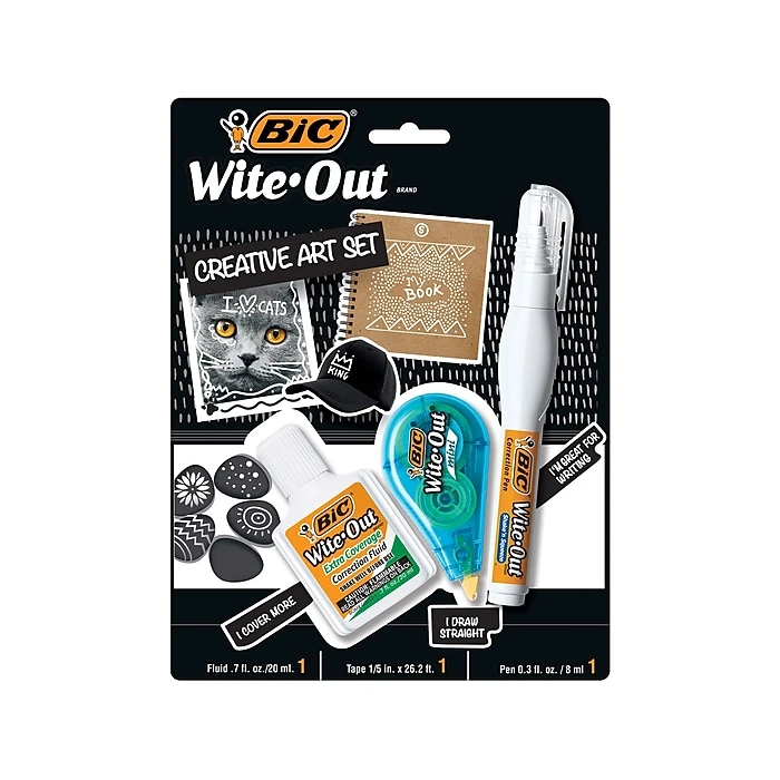 BIC Wite-Out Correction Set, White (WOXACP31-WHI) 3 BIC Wite-Out Correction Set, White (WOXACP31-WHI)