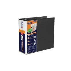 Stride QuickFit 4" D-Ring View Binder, Black (87051)