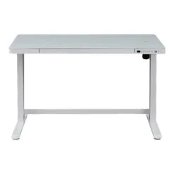 Koble Juno Smart 28"-48" Metal/Glass Adjustable Desk, White (KB-DK007-003)