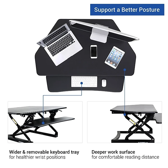 Flexispot M4B 41" Corner Adjustable Standing Desk, MFD Desktop And Metal Base 5 Flexispot M4B 41" Corner Adjustable Standing Desk, MFD Desktop And Metal Base - Image 3