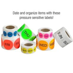 Tape Logic 1" Circle "THU" Days Of The Week Label, Fluorescent Green, 500/Roll -Office Supplies Shop sp127287648 sc7