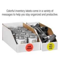 Tape Logic 2" Circle "Box ___ Of ___" Label, Fluorescent Yellow, 500/Roll 10 Tape Logic 2" Circle "Box ___ Of ___" Label, Fluorescent Yellow, 500/Roll -Office Supplies Shop sp127287714 sc7