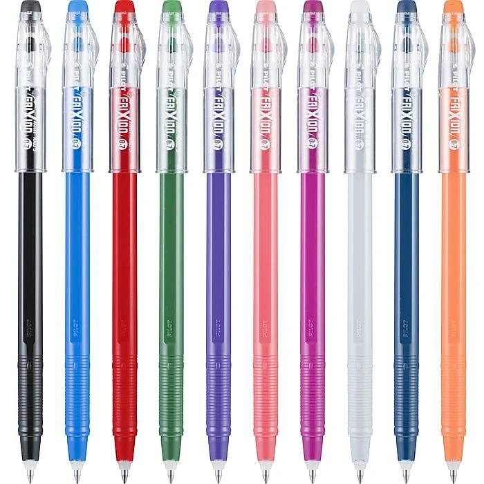 Pilot FriXion Ball ColorSticks Erasable Gel Pens, Fine Point, Assorted Ink, 10/Pack (32454) 4 Pilot FriXion Ball ColorSticks Erasable Gel Pens, Fine Point, Assorted Ink, 10/Pack (32454) - Image 2