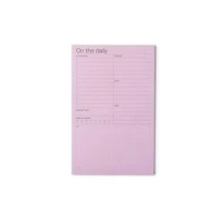 3M Noted By Post-it® Brand, Daily Planner Pad, Pink, 4.9" X 7.7", 100 Sheets/Pad, 1 Pad (NTD-58-PK)