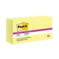 Post-it® Super Sticky Notes, 3" X 3", Canary Yellow, 90 Sheets/Pad, 10 Pads/Pack (654-10SSCY) -Office Supplies Shop sp135295106 sc7