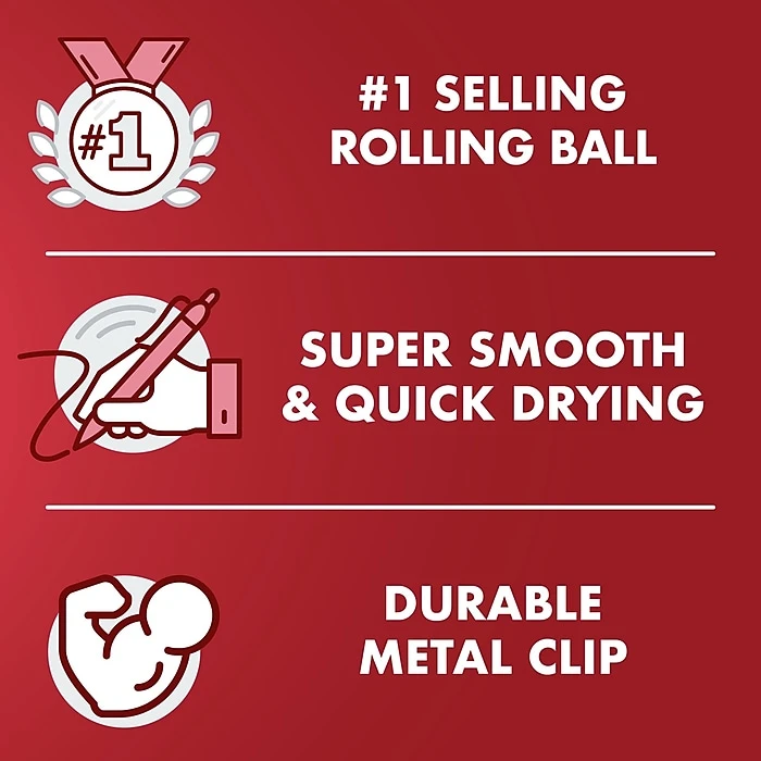 Pilot Precise V5 RT Retractable Rollerball Pen, Extra Fine Point, Red Ink (26064) 4 Pilot Precise V5 RT Retractable Rollerball Pen, Extra Fine Point, Red Ink (26064) - Image 2