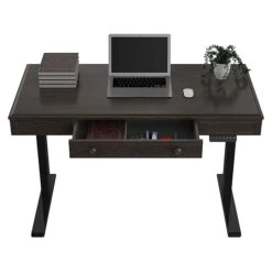 FlexiSpot Theodore 30"-49" Adjustable Desk, Brown (UD5B-OFF) -Office Supplies Shop sp137959430 sc7