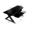 3M Precision XL Easy Lift 6" - 20" Adjustable Desk, Black (SD70B)