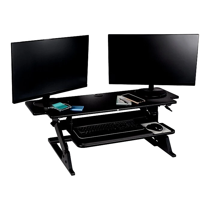 3M Precision XL Easy Lift 6" - 20" Adjustable Desk, Black (SD70B) 3 3M Precision XL Easy Lift 6" - 20" Adjustable Desk, Black (SD70B) - Image 2