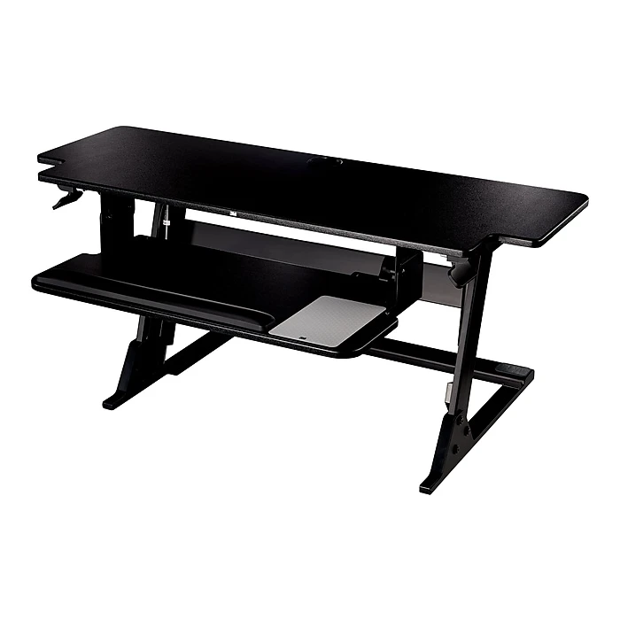 3M Precision XL Easy Lift 6" - 20" Adjustable Desk, Black (SD70B) 4 3M Precision XL Easy Lift 6" - 20" Adjustable Desk, Black (SD70B) - Image 3