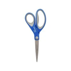 Westcott 8" Stainless Steel Scissors, Pointed Tip, Silver/Blue/Gray (17930)