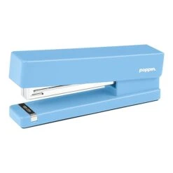 Poppin Desktop Stapler, 20-Sheet Capacity, Sky (108542)