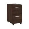 Bush Business Furniture Hybrid 2-Drawer Mobile File Cabinet, Letter/Legal, Black Walnut, 20" (HYF116BWSU-Z)