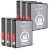 Bazic 1" 3-Ring View Binder, Black, Pack Of 6 (BAZ3122-6)