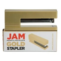 JAM Paper Modern Desktop Stapler, 10 Sheet Capacity, Gold (337GOZ) -Office Supplies Shop sp152889832 sc7