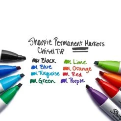Sharpie Permanent Markers, Chisel Tip, Black, 4/Pack (38264) -Office Supplies Shop sp161466879 sc7