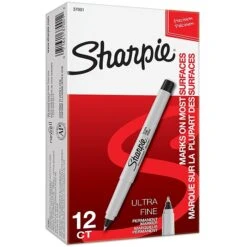 Sharpie Permanent Marker, Ultra Fine Tip, Black, Dozen (37001) -Office Supplies Shop sp161466925 sc7