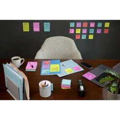 Post-it® Super Sticky Notes, 3" X 3", Supernova Neons, 70 Sheets/Pad, 48 Pads/Pack (654-48SSMIA-CP) -Office Supplies Shop sp162863598 sc7