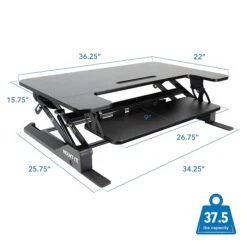 Mount-It! 36"W Standing Desk Converter, Plastic/Steel (MI-7926) 19 Mount-It! 36"W Standing Desk Converter, Plastic/Steel (MI-7926) -Office Supplies Shop sp163926877 sc7