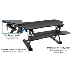 Mount-It! 48" Standing Desk Height Adjustable Riser With Gas Spring Lift, Metal (MI-7925) -Office Supplies Shop sp163926901 sc7