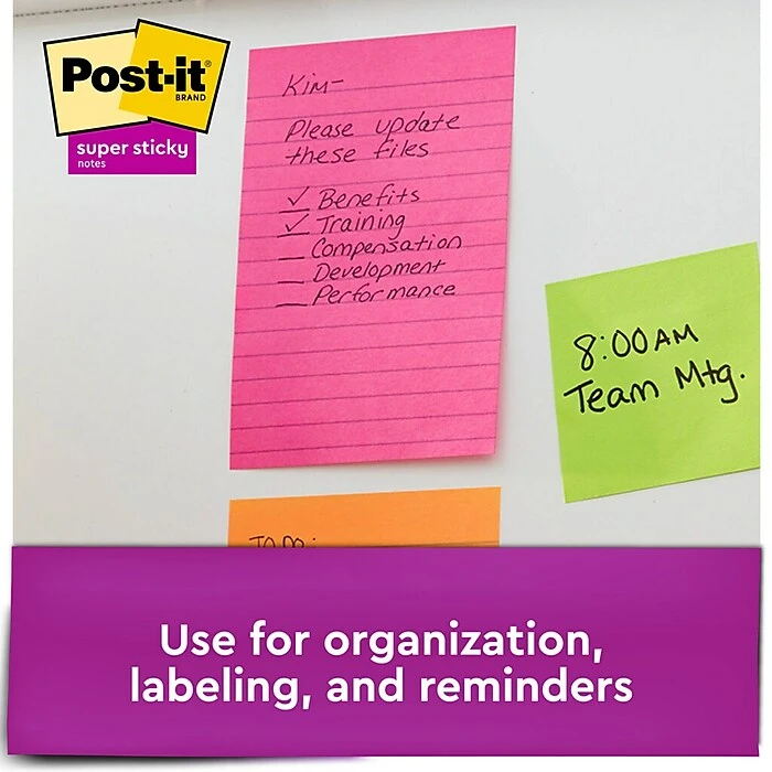 Post-it® Summer Joy Super Sticky Note, 4" X 6", Lined, 90 Sheets/Pad, 3 Pads/Pack (660-3SSJOY) 5 Post-it® Summer Joy Super Sticky Note, 4" X 6", Lined, 90 Sheets/Pad, 3 Pads/Pack (660-3SSJOY) - Image 3