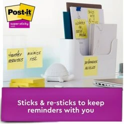 Post-it® Super Sticky Notes, 3" X 3", Canary Yellow, 90 Sheets/Pad, 10 Pads/Pack (654-10SSCY) -Office Supplies Shop sp164718880 sc7