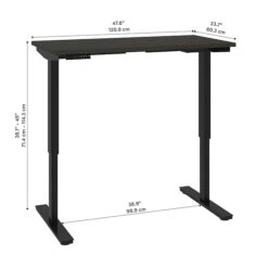 Bestar Universel 24“ X 48“ Standing Desk, Deep Grey (65857-32) -Office Supplies Shop sp168526686 sc7