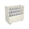 AdirOffice 21-Slot Roll File Cabinet, Mobile, White, 30", 2/Pack (625-WHI-2PK)