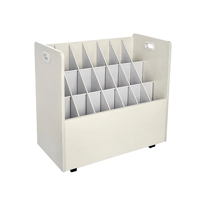AdirOffice 21-Slot Roll File Cabinet, Mobile, White, 30", 2/Pack (625-WHI-2PK) 3 AdirOffice 21-Slot Roll File Cabinet, Mobile, White, 30", 2/Pack (625-WHI-2PK)
