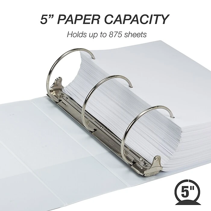 Samsill Earth's Choice Biobased 5" 3-Ring View Binder, White (SAM18907) 5 Samsill Earth's Choice Biobased 5" 3-Ring View Binder, White (SAM18907) - Image 3
