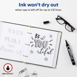 Avery Marks-A-Lot Permanent Markers, Chisel Tip, Black, 36/Pack (98206) -Office Supplies Shop sp170188361 sc7