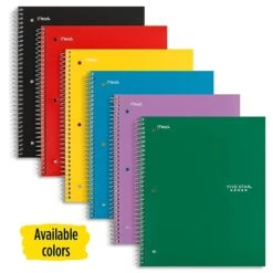 Mead Five Star 3-Subject Notebook, 8" X 10.5", Wide Ruled, 150 Sheets, Assorted Colors (51014) -Office Supplies Shop sp174875946 sc7