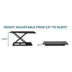 Mount-It! 32" Height Adjustable Sit Stand Desk Converter, Black (MI-7929BLK) -Office Supplies Shop sp17662683 sc7