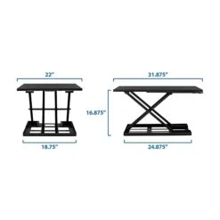 Mount-It! 32" Height Adjustable Sit Stand Desk Converter, Black (MI-7929BLK) -Office Supplies Shop sp17662684 sc7