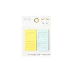 Noted By Post-it® Mint And Yellow Mini List Notes, 1.4" X 2.8", 2 Pads/Pack, 50 Sheets/Pad (NTD5-DUO-CL)