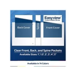 Davis Group Easyview Premium 2" 3-Ring View Binder, Black, 6/Pack (8413-01-06) -Office Supplies Shop sp179266027 sc7