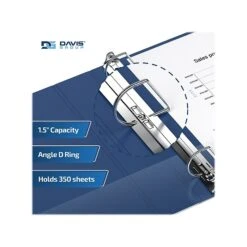 Davis Group Premium Economy 1 1/2" 3-Ring Non-View Binder, Royal Blue, 6/Pack (2302-92-06) -Office Supplies Shop sp179266514 sc7
